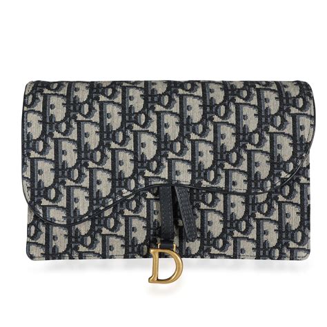 dior saddle pouch blue dior oblique jacquard